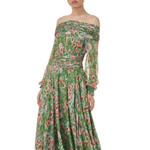 Amur Green 100% Silk Raven Dress NWT Sz6